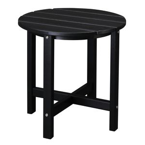 Tavolino rotondo a strato singolo 46*46*46 cm in HDPE nero per soggiorno - Product Image 5