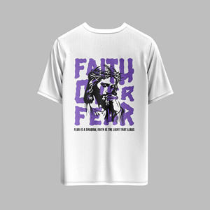 T-shirts pour hommes et femmes de qualité supérieure, impression sérigraphique du logo sur le devant, 100% coton, vente en gros, vêtements à étiquette privée - Product Image 2