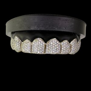 Grillz Dentales de Diamantes, Corte Brillante Redondo, Microincrustaciones, Estilo Hiphop, Unisex, Uso Diario, Grillz Finos - Product Image 2