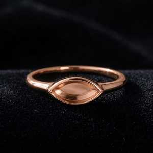 Anillo de Plata de Ley 925 Maciza con Bisel Marquise de 6x12mm para Resina, Cenizas y Leche Materna, para Creación de Joyas DIY - Product Image 6