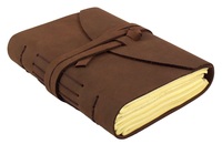 Relié en cuir véritable souple A4/A5/A6 fil marron cousu journal d'exercice cahier de poche carnet de croquis fait à la main coton blanc Vintage