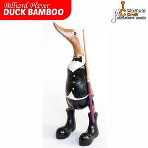 Jouet de billard en bambou artisanal en forme de canard - Product Image 1