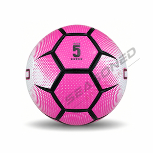 Ballon de football CANO Elite rose et blanc, 32 panneaux, hybride, PU texturé, qualité match |   Personnalisation du logo et de la taille acceptée - Product Image 2
