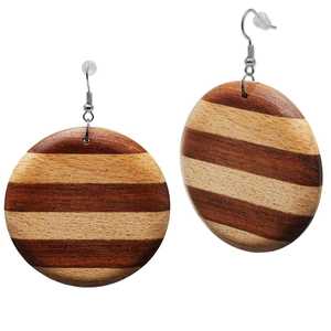Pendientes de Moda para Mujer, Material de Resina y Madera, Diseño Personalizado para Fiestas y Eventos, India MN EXPORTS, Modelo MNE-1106, Canal - Product Image 1