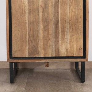 Colonne en verre de style industriel Vandana Royal Grain en acacia Baltik avec verre teinté brun - Product Image 4