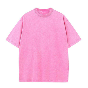 เสื้อยืดฮิปฮอปทรงหลวม คอโอ แขนเสื้อแบบดรอปโชว์เดอร์ ผ้าคอตตอน 100% ซักย้อมสีแบบแอซิดวอช แห้งเร็ว ระบายอากาศได้ดี สั่งซื้อขั้นต่ำน้อย - Product Image 2
