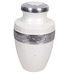 Mini urna de aluminio azul Acabado natural Calidad duradera brillante Urna ligera Urna funeraria de estilo americano clásico - Product Image 6