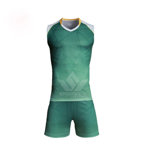 Custom Unisex Neon Green <b>Volleyball</b> Jersey <b>Set</b> V-Neck Sleeveless Mesh Moisture Wicking Adult Sports Apparel - Product Image 6