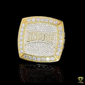 Custom UNIQUE Championship Ring Mens Moissanite Diamond Gold Finish Luxury Hip Hop Fashion Jewelry Supplier - Product Image 3