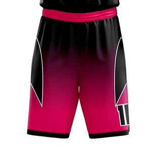 Conjunto de Uniforme de Baloncesto Sublimado Directo, Degradado Rosa y Negro, Transpirable, de Poliéster, para Adultos Unisex, Diseño OEM - Product Image 2