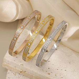 Premium Quality Luxury <b>Gold</b> Plated Natural Emerald Cut Iced Diamond Certified <b>Bangle</b> for Party Special Occasions Available for - Product Image 1