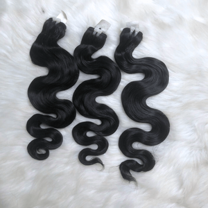 Human Hair Bundle Indian Remy Natural Wave Cuticle Aligned Raw Virgin Hair <b>Extension</b> Double Drawn Raw Hair Bulk Unprocessed - Product Image 1