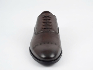 Chaussures Oxford marron pour hommes, bout rond, à lacets, en cuir véritable, semelle extérieure en caoutchouc, toutes saisons, style marche - Product Image 2