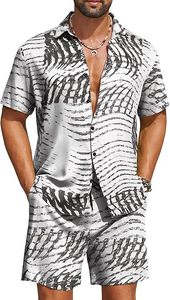 Ensemble de jogging pour hommes, été, tricoté, brodé, 100% coton, séchage rapide, manches courtes, logo personnalisé, ensemble chemise et short - Product Image 5