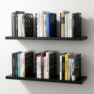 Paire d'entretoises à livres au design étoilé minimaliste pour l'organisation des étagères et la décoration moderne de la pièce - Product Image 2