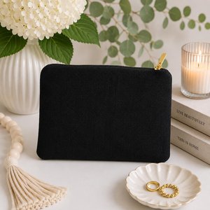 ALI FASHION ART Pochette à monnaie carrée en coton blanc, légère, faite à la main, ornée de fleurs perlées, avec fermeture éclair, cadeau de fête, artisanat - Product Image 3