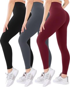 <b>Womens</b> High Waist <b>Leggings</b> Stretchy Yoga Pants Tummy Control Gym Workout Fitness Sportswear Comfortable Elastic Training Pants - Product Image 2