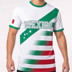 Men's Soccer Jersey Short-Sleeved Sports Training Shirt Breathable Athletic Casual <b>T</b>-Shirt Fan's Soccer Jersey - Product Image 3