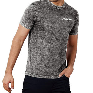 Camisetas Urbanas para Hombre, Lavado Ácido, Cuello Redondo, Manga Corta, Cómodas, Casuales, Moda Urbana, Ropa de Verano - Product Image 3
