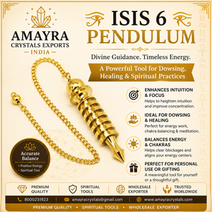 Péndulo Metálico Dorado ISIS 6 Hecho a Mano para Radiestesia - Metafísico, Estilo New Age, Precio Razonable en Amayra Crystals Exports India - Product Image 2