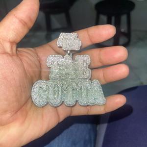 Colgante de Conejo de Dibujos Animados con Moissanita Auténtica Bañado en Plata 925, Piedra Principal de Diamante, Encantadores Colgantes y Dijes Finos para Fiestas - Product Image 1