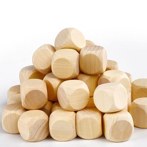 Handmade Eco-Friendly 75mm Solid Wood Square Modern Dice Natural Black for Crafts DIY <b>Games</b> Home Decor Gift <b>Accessories</b> - Product Image 3