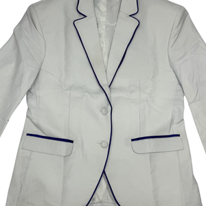 Blazer universitaire à double bordure, doublé, en coton biologique, sur mesure, avec logo ZPB Sorority Chapter, prêt à être expédié - Product Image 6