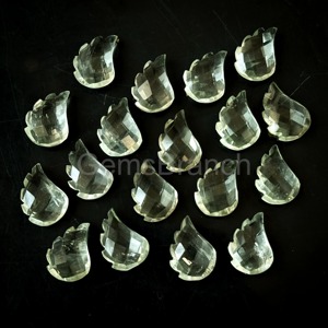 Pierre précieuse Briolette en améthyste verte naturelle sculptée à la main, 11MM 15MM, prix de gros en vrac, pour la fabrication de bijoux - Product Image 3