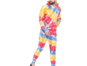 Ensemble de survêtement tie-dye pour homme, manches longues, col rond, pantalon long, coton respirant, vêtements décontractés, saison printemps, coupe classique - Product Image 3