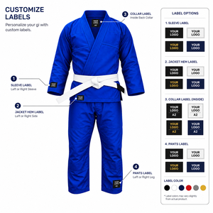 Kimono Unisex de BJJ (Jiu Jitsu Brasileño) Ligero y Elástico de Tejido Perla, Uniforme Duradero para Entrenamiento de Artes Marciales, Lavado - Product Image 2