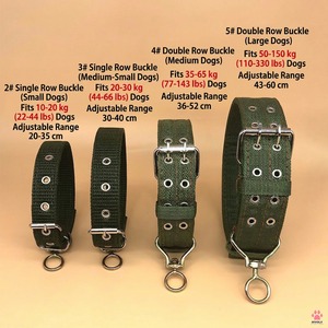 Heavy Duty Nylon <b>Dog</b> <b>Collar</b> Wide Double Row Buckle Adjustable Neck Strap for Medium to Large Breeds - Product Image 5