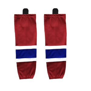 Black <b>Knee</b> <b>High</b> Basketball <b>Socks</b> With Blue And White Stripes Breathable Knitted For Adults - Product Image 5
