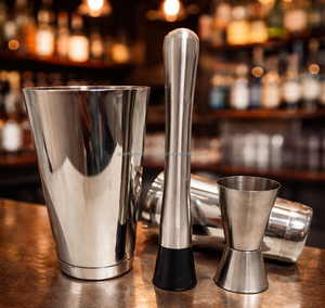 Elegant Stainless Steel <b>Cocktail</b> Shaker Set | Bartender Tools <b>Kit</b> for <b>Cocktail</b> Mixing | Bar Accessories Dishwasher Safe - Product Image 1