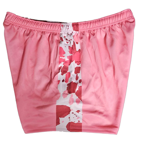 Pantalones Cortos Deportivos para Hombre, Color Rosa, Estampado Abstracto, Cintura Elástica, Secado Rápido, Poliéster, Estilo Casual, con Bolsillos - Product Image 3