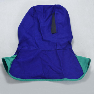 Professional Cowhide Split Leather Welding Helmet Flame Retardant Spark Resistant Face Shawl Heat Resistance Welder <b>Cap</b> - Product Image 2