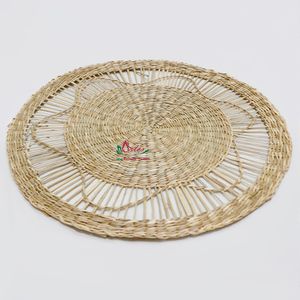 Set de table rond en jonc de mer tressé à la main, style bohème, écologique et durable, diamètre 300 mm, léger, origine Vietnam, facile à utiliser - Product Image 6