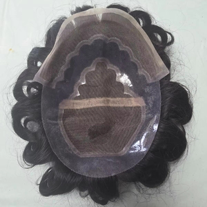 Peluca de Cabello Humano Virgen Taz Hair BD, Estilo Bollywood, Prótesis Capilar Suave de Cabello Indio para Hombres, Toupee Remy - Product Image 1
