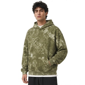 Private Label Men's Acid Washed <b>Hoodie</b> Premium Cotton Fleece Drop Shoulder Streetwear Pullover With Custom Logo - Product Image 4