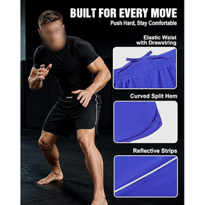 <b>Men</b> Boxing Shorts Satin Lightweight Sublimation Printed Side Slit High Kick Fight <b>Trunks</b> - Product Image 3