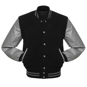 ผู้ผลิตเสื้อแจ็คเก็ต Letterman Varsity คุณภาพสูงแบบสั่งทำพิเศษ ตัวเสื้อทำจากผ้าขนสัตว์ผสม แขนเสื้อทำจากหนัง PU แท้ ปักโลโก้ด้วยผ้าเชนิลล์ - Product Image 4