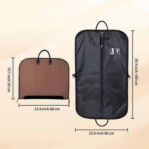 Sac à vêtements en polyester noir avec fermeture éclair et poignée pour le rangement à domicile 39,4 pouces 100 cm - Product Image 6