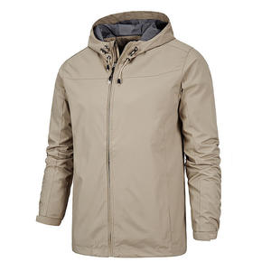 Chaqueta con Capucha Impermeable y Cortavientos de Poliéster 100% Ligera de Alta Calidad al por Mayor, Chaqueta de Exterior para Hombre con Logotipo Personalizado - Product Image 5