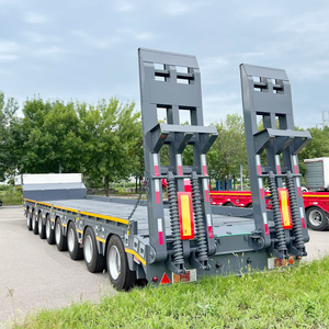 Hot Sale Low Bed <b>Trailer</b> 3 Axle Hydraulic Lowboy <b>Trailer</b> Modular for Excavator Machinery Transport Heavy Equipment DurableSupply - Product Image 1