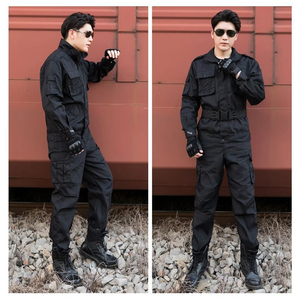 ชุดยูนิฟอร์มรปภ. ออกแบบเองได้ พิมพ์โลโก้ตามสั่ง ขายดีที่สุด ผ้าโพลีเอสเตอร์ผสมคอตตอน ทรงหลวม ขายส่ง - Product Image 5