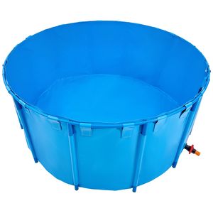 Vasca per Pesci Fuori Terra in Tela da 1320 Galloni, Pieghevole in PVC per Koi, con Telaio Stabile, Rotonda per Pesci Rossi, Motivo Quadrato - Product Image 1