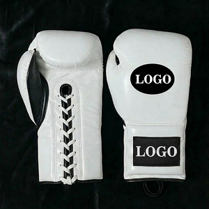 Factory Price Custom Logo Professional Kickboxing <b>Gloves</b> Lace-up 100% Original Leather Breathable <b>Moisture</b> Wicking <b>Gloves</b> - Product Image 1