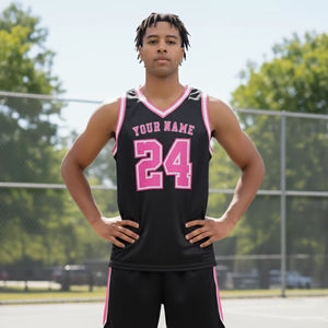 Camisetas de Baloncesto Personalizadas OEM, Nombre y Número Personalizados, Sin Mangas, Impresión Sublimada Completa, Cuello en V, Transpirables, Profesionales, para Verano - Product Image 1