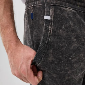 Pantalones cortos de mezclilla lavados negros para hombre, con cordón en la cintura, informales, hasta la rodilla, holgados, estilo urbano, moda de verano - Product Image 6