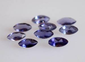 Iolite naturelle taillée en facettes, qualité excellente, pierre précieuse de forme marquise, magnifique pierre précieuse en vrac, fabricant de bijoux sur mesure, collier - Product Image 1