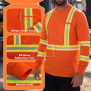 Chaleco de Seguridad de Trabajo de Color Sólido Fabricado en Pakistán, con Logotipo Personalizado Impreso, Reflectante, Impermeable, Ignífugo y Resistente al Calor - Product Image 5